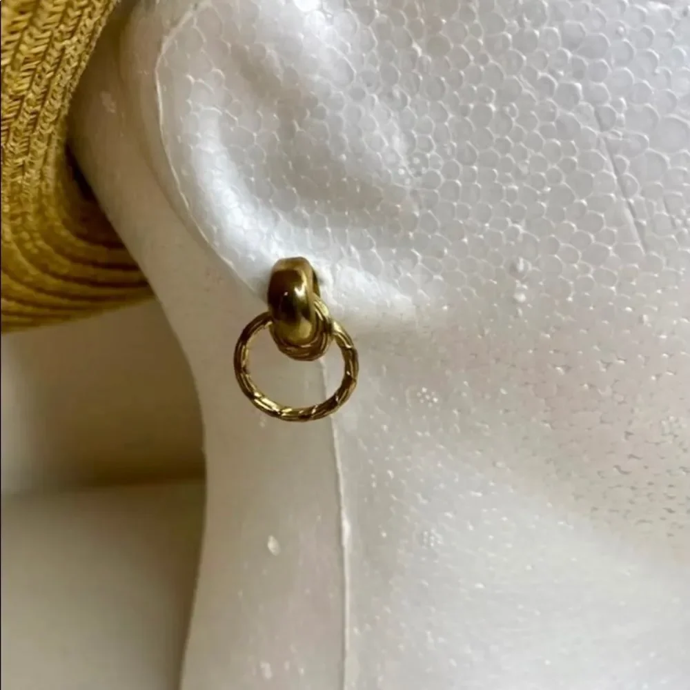 Retro Gold Hoop Earrings‎